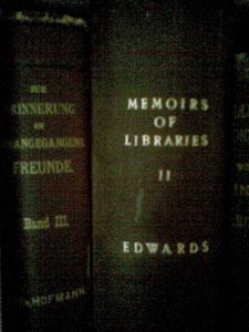 A book in one of the libraries at the Royal Institute. Memoirs of Libraries, in a library!F